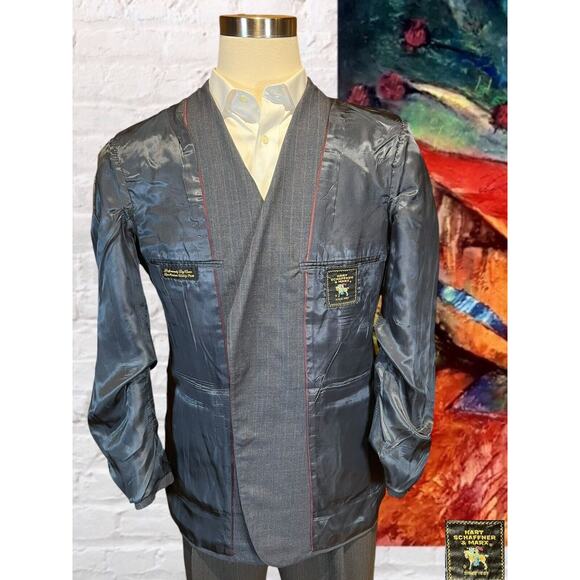 Hart Schaffner Marx 42R Unstructured Blue Red Patriotic Blazer Sport Suit Jacket - Picture 7 of 13